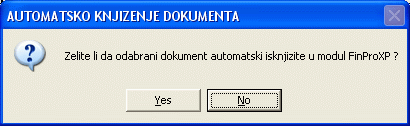 Potvrda automatskog knjienja dokumenta