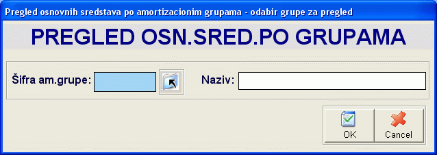 Postavljanje parametara pregleda osn.sred. po am.grupama
