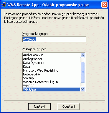Odredjivanje imena grupe